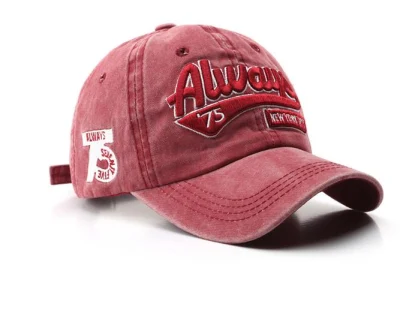 Gewaschener Alter Buchstabe Bestickte Schirmmütze Baseball-Hut
