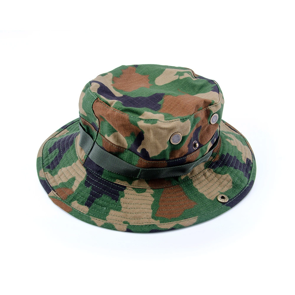 Outdoor Summer Wide Brim Boonie Hat Military Camo Sun Cap