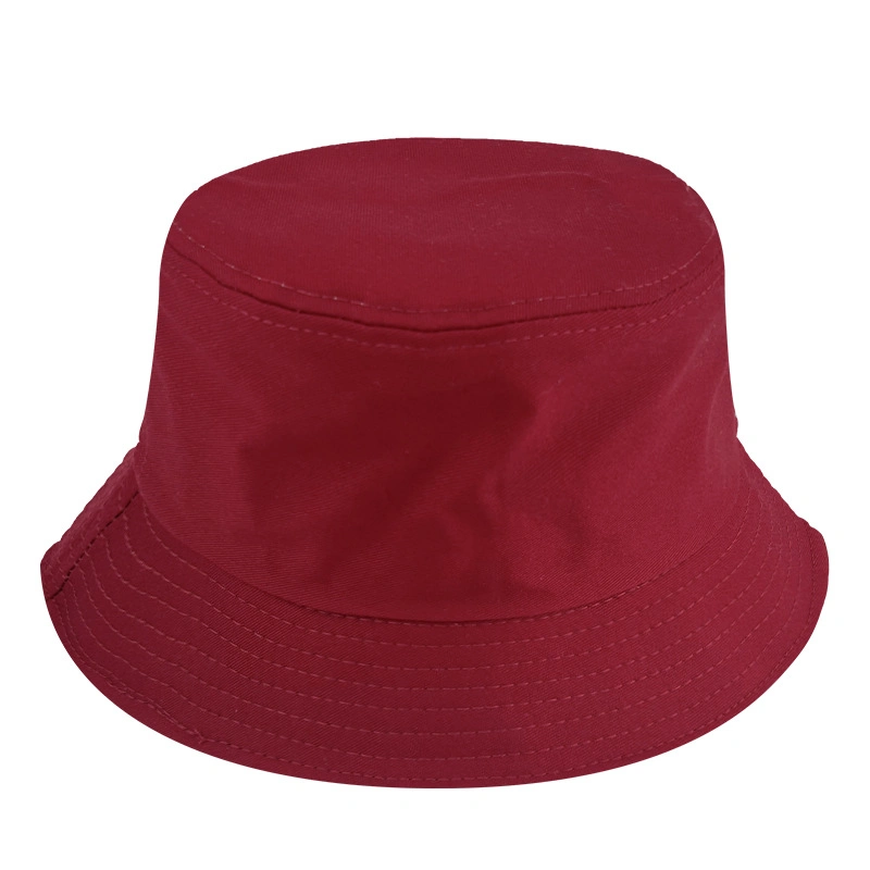 OEM&ODM Fisherman Female Printed-Logo Male Solid-Colour Light Cotton Cap Bucket Hat