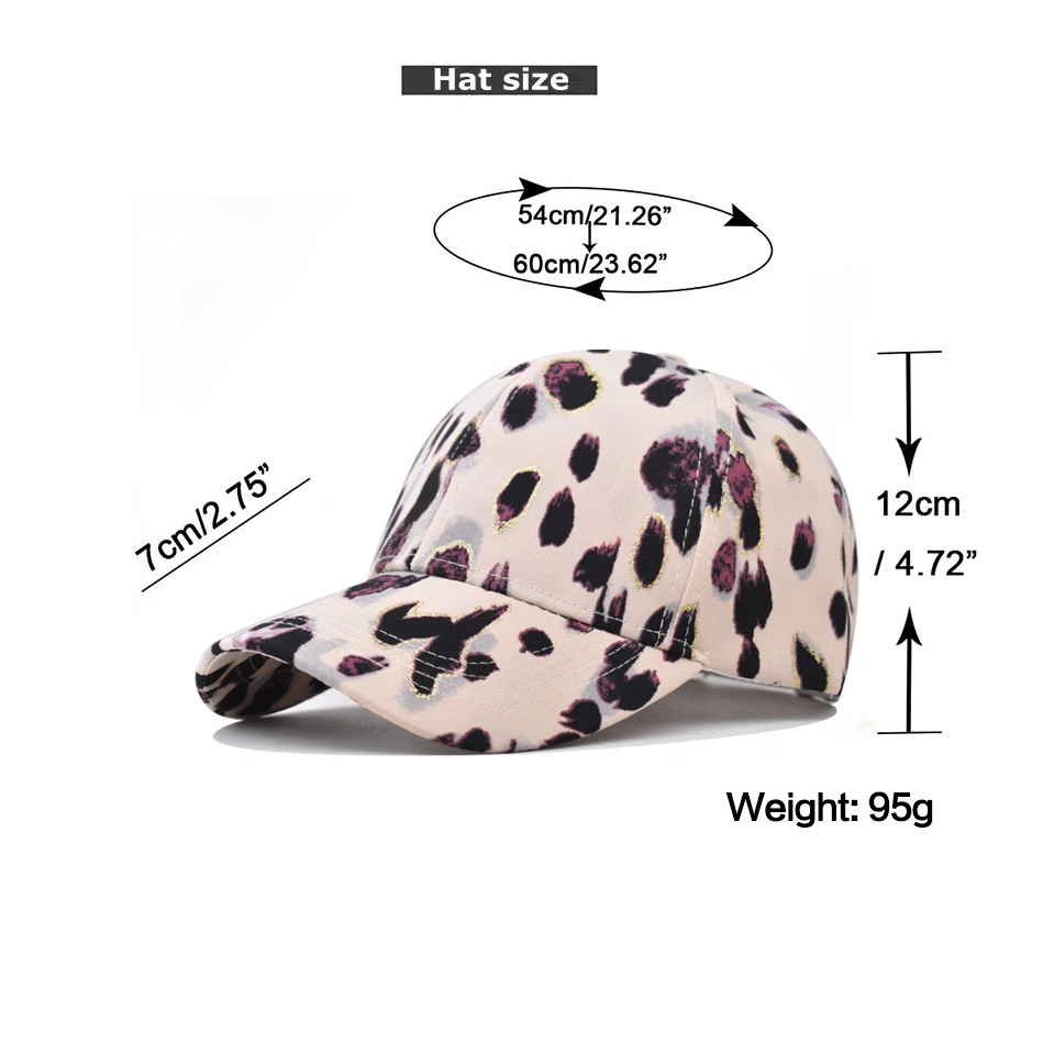 Fashion Structured Personalized Leopard Design Custom Baseball Hat