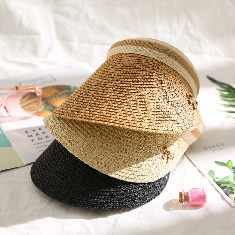 Summer Beach Sun Protection Empty Top Hat Ladies Sunblock Outdoor Travel Hat Visors Hat