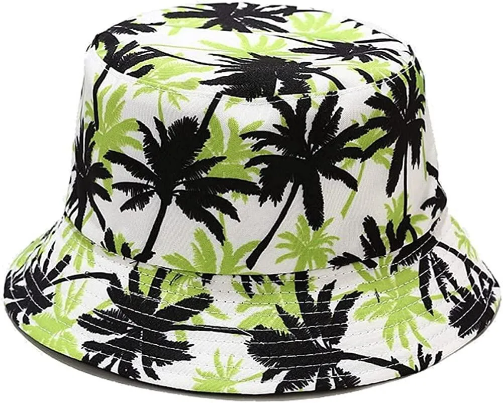 Quanhaigou Bucket Hat for Men Women, Packable Reversible Printed Sun Hats, Fisherman Outdoor Summer Travel Hiking Beach Caps