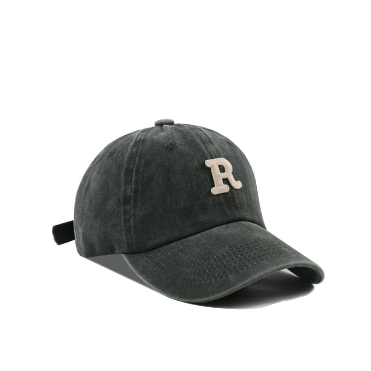 Black Custom Headwear New Fashion Embroidered Customize Black Cotton 6 Panel Baseball Cap Hats