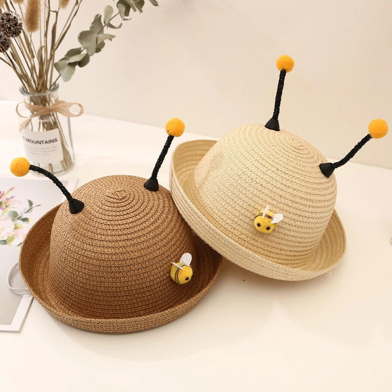 Wholesale Fashionable Children Kids Vacation Summer Cute Sun Cap Straw Beach Hat