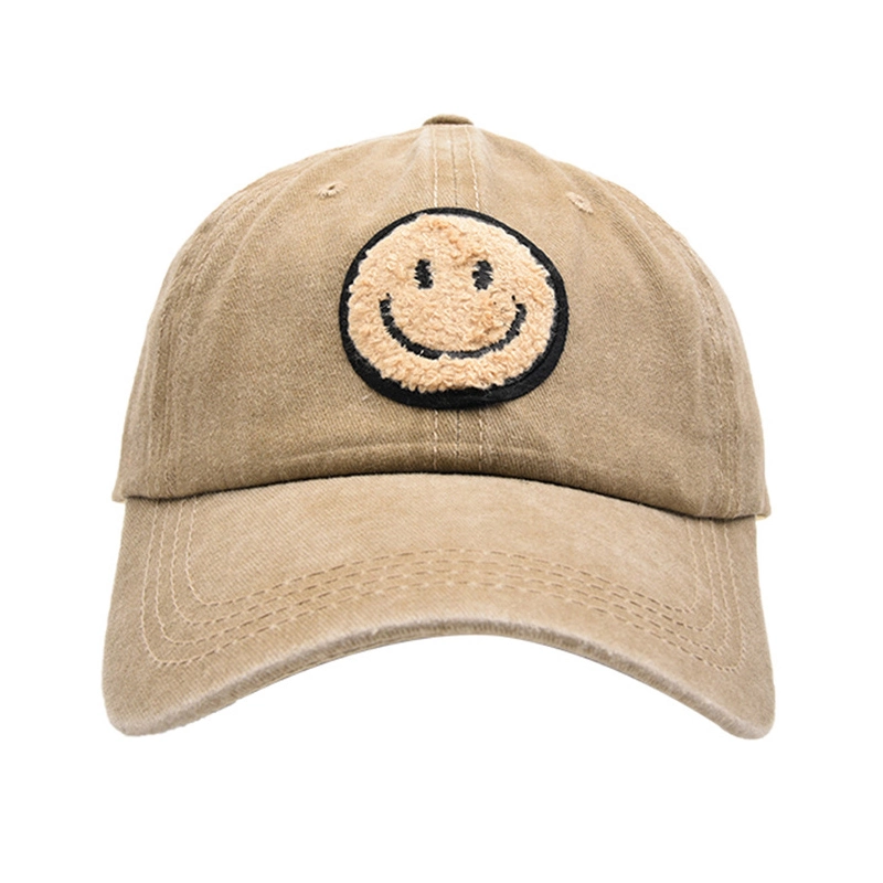 2023 New Do Old Washed Smiling Face Parent-Child Baseball Cap Summer Outdoor Sunscreen Shade Cap (CFCP006)