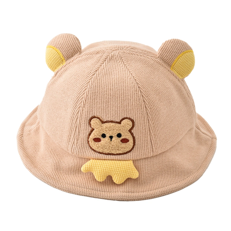 Wholesale Manufacturer Cute Custom Corduroy Autumn Winter Children Bucket Hat Fisherman Hat for Outdoor Activities