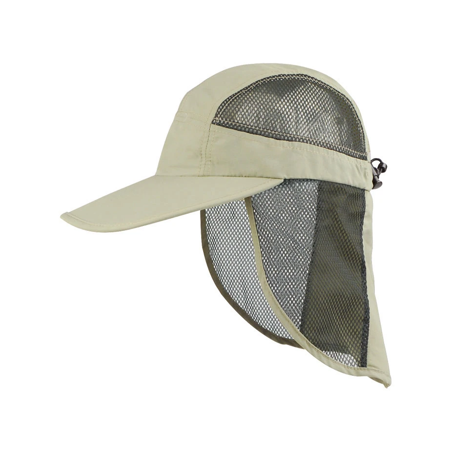 Wholesale Custom Logo Fashion Fisherman for Sun Fishing Outdoor UV Cap W/Mesh Flap