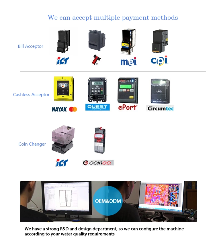 Hot Sale Coin Operated Custom Automatic Water Vending Machine Accesories