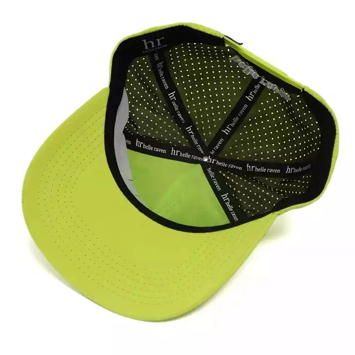 Custom Colors Laser Holes Perforated Baseball Cap Polyester Nylon Waterproof Polyester Sports 3D Embroidery Logo Snap Back Caps Gorras Fishing Running Golf Hats