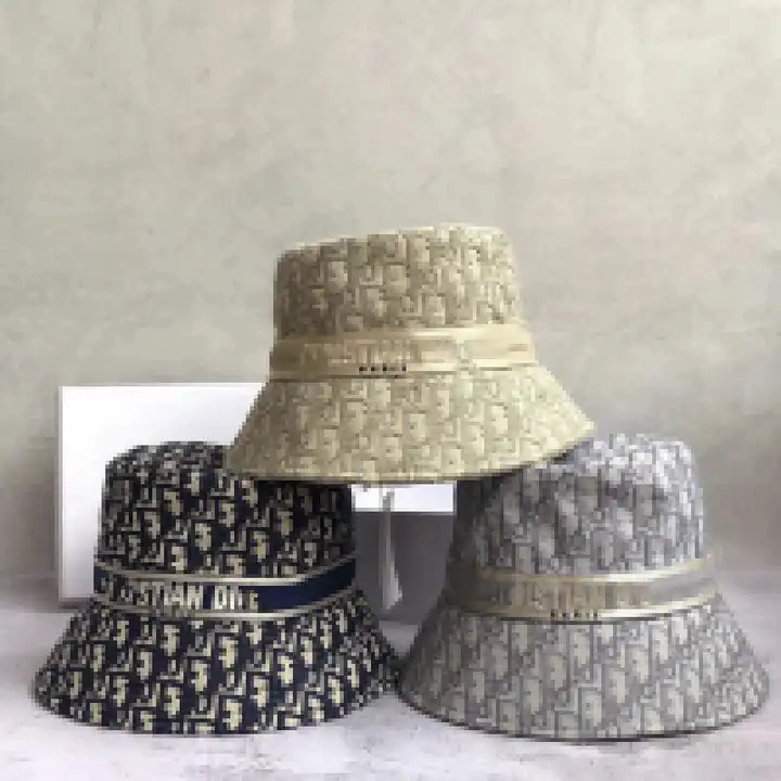 Wholesale Printed Women Fluffy Sun Casual Hat Fishermen Bucket Hats Designer Buckt Hats