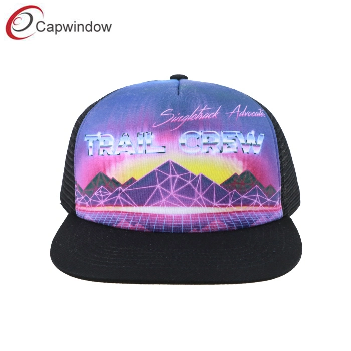 Wholesale Sublimation Printed Foam Trucker Hat Snapback Mesh Cap