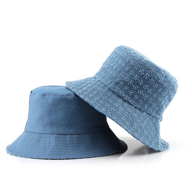 Personalized Demin Cloth Unisex Bucket Hats Autumn Cotton Embroidery Hats