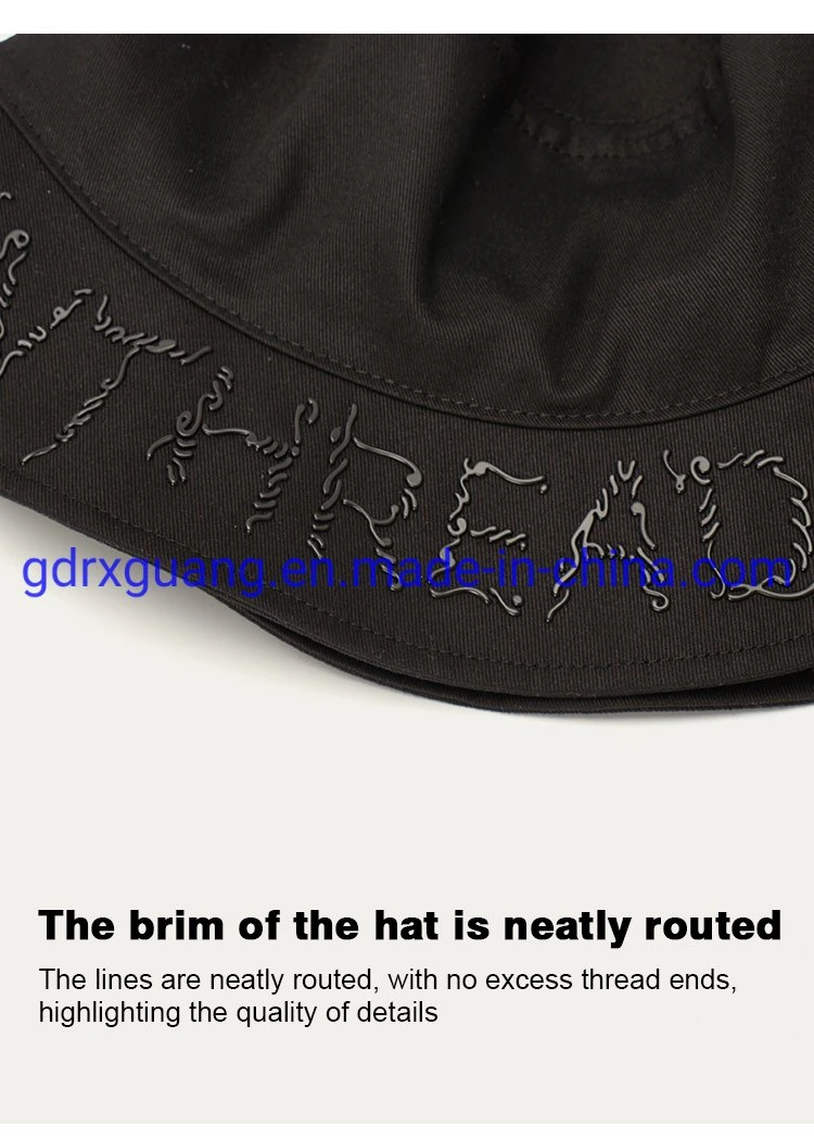 Simple Wide Sun Fisherman Bucket Hats with Custom Logo