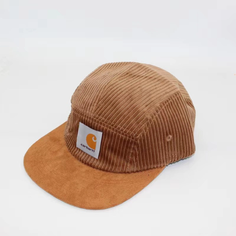 Embroidery High Quality Corduroy Snapback Cap with Custom Logo Unstructured Suede Hat