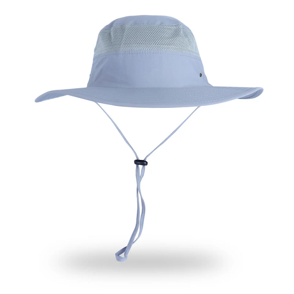Outdoor UV Sun Protection Wide Brim Waterproof Breathable Adjustable Fishing Hiking Boonie Bucket Hat with Neck Flap