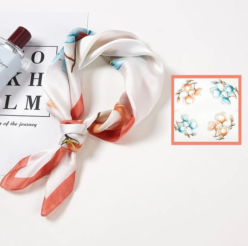 Women&prime;s Satin Square Silk Like Hair Scarves and Wraps Headscarf