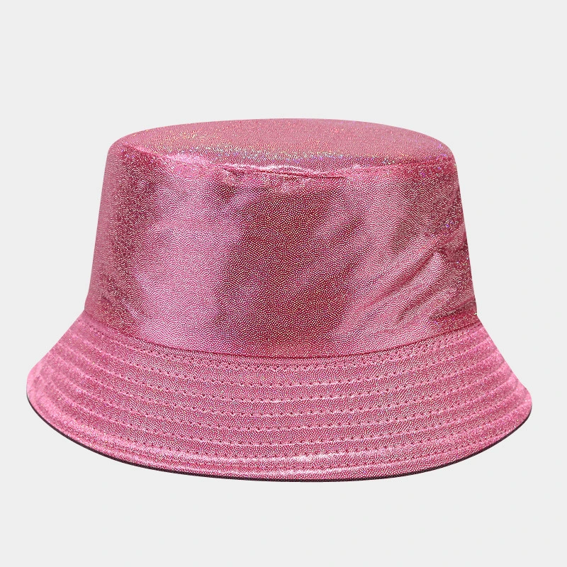 Promotional Branded Gifts Rainbow Color Riversible PU Leather Outdoor Sports Bucket Hats