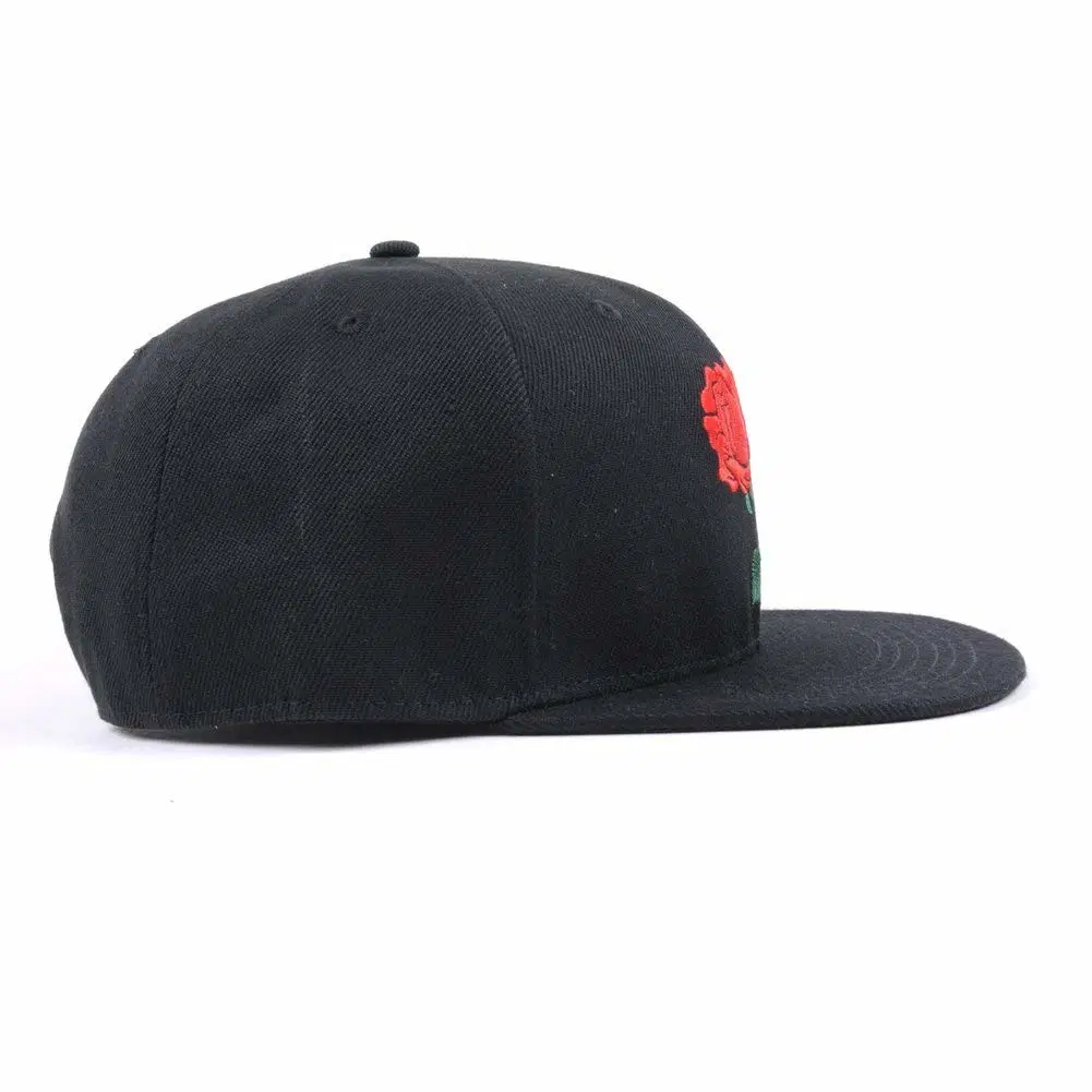 Wholesale 100% Cotton Unstructured Cap Adjustable 6 Panel Snapback Flower Pattern Embroider Cap