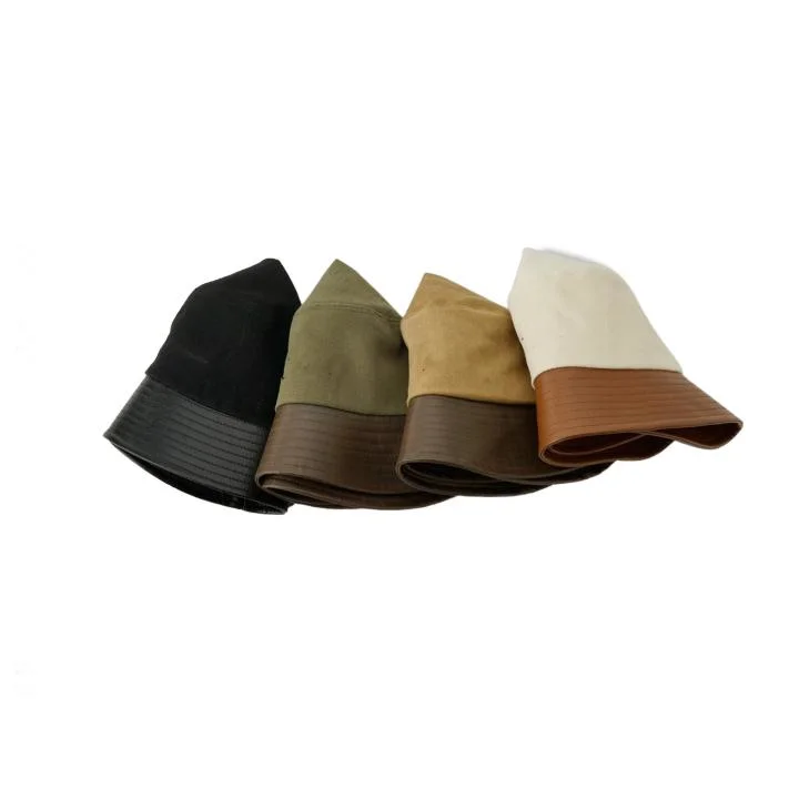 Spring Autumn Women Men Fashion New Arrival Bucket Hat Outdoor Casual Cute Leather Brim Fisherman Hat