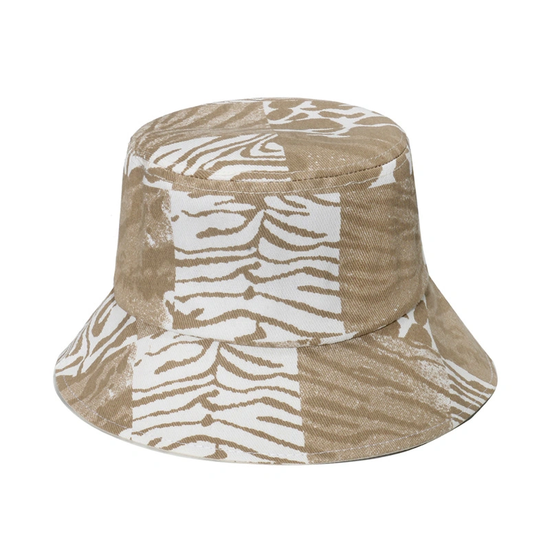 High Quality New Trend Custom Cotton Printed Striped Outdoor Sports Bucket Hat