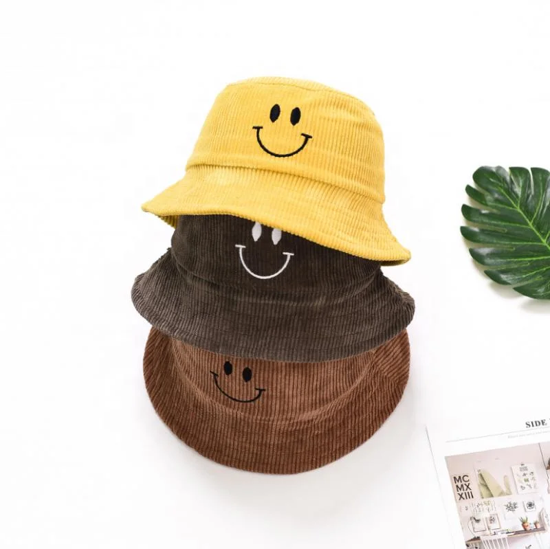 Simple Corduroy Baby Boys Anf Girls Child Bucket Cap and Hat