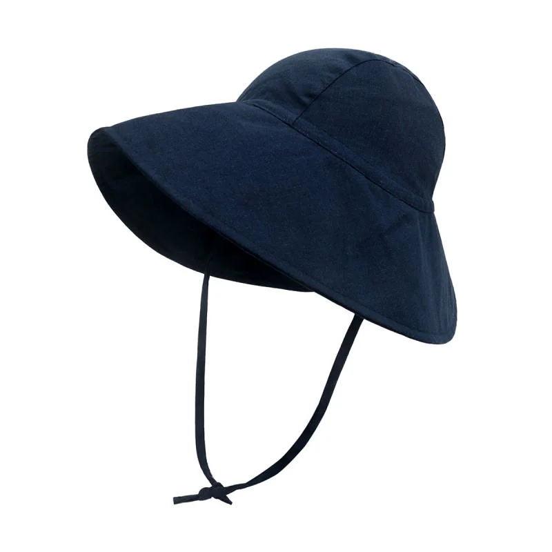 Customized Adjustable Baby Kids Sun Hat UV Summer Sunshade Wide Brim with Rope Baby Bucket Hat