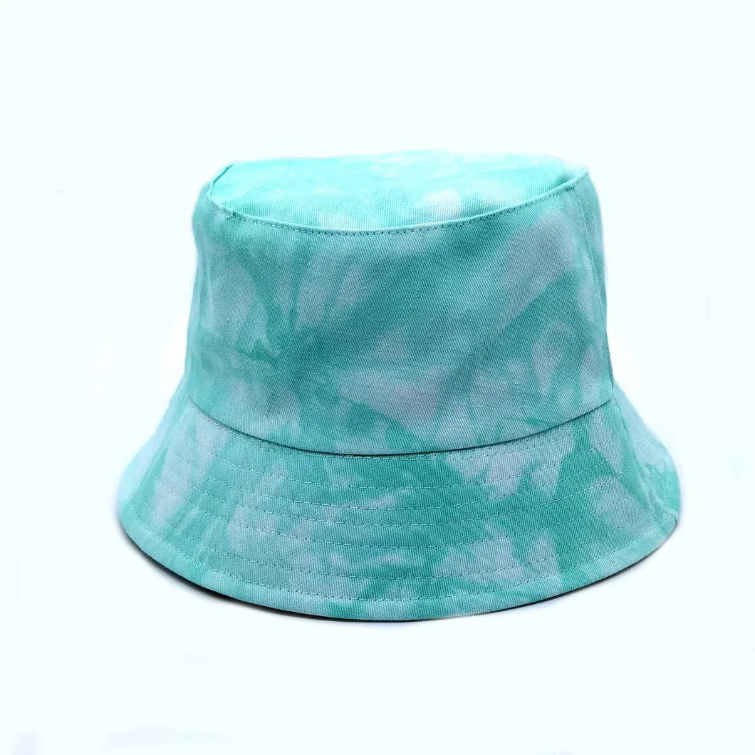 OEM Cotton Tie Dying Printing Bucket Hat Summer Beach Visor Bucket Hat