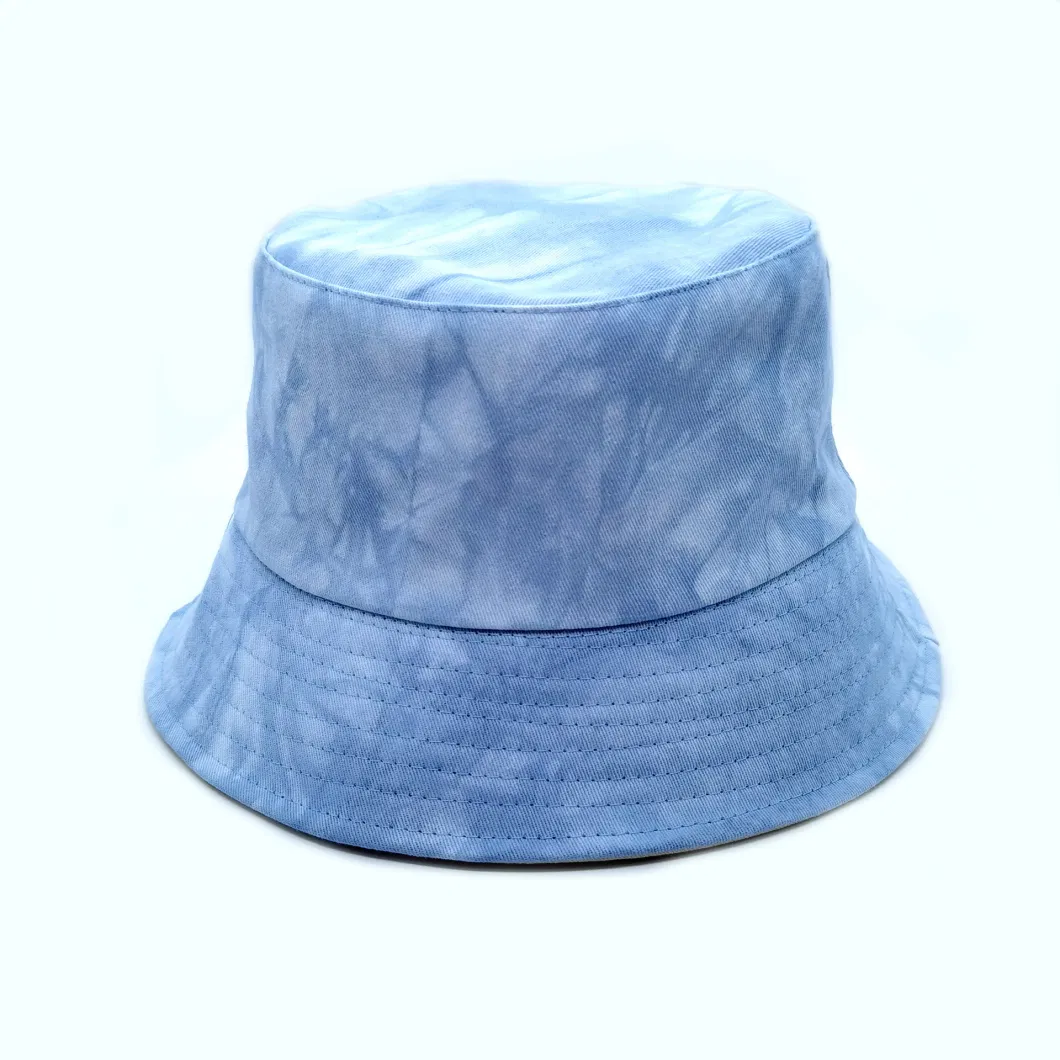 OEM Cotton Tie Dying Printing Bucket Hat Summer Beach Visor Bucket Hat