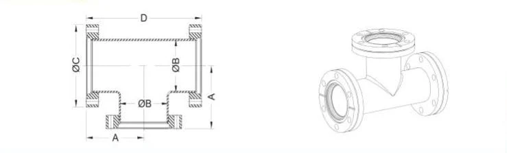 Sanitary Stainless Steel Pipe Accesories Clamp Type Polished Equal Tee