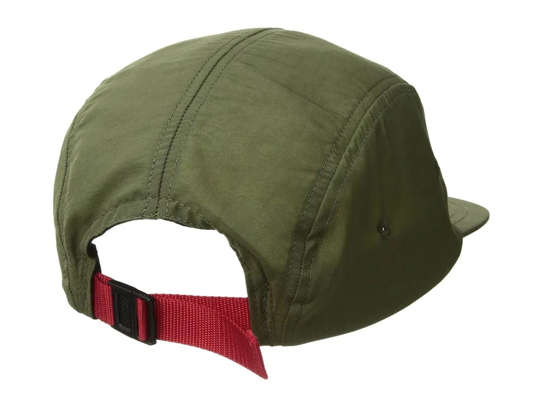 Wholesale 100% Nylon Classical Adjustable Flat Brim 5-Panel Outdoor Unstructured Camp Hat