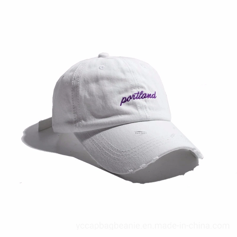 Custom Destory Embroidery Wash Dad Baseball Cap Hat