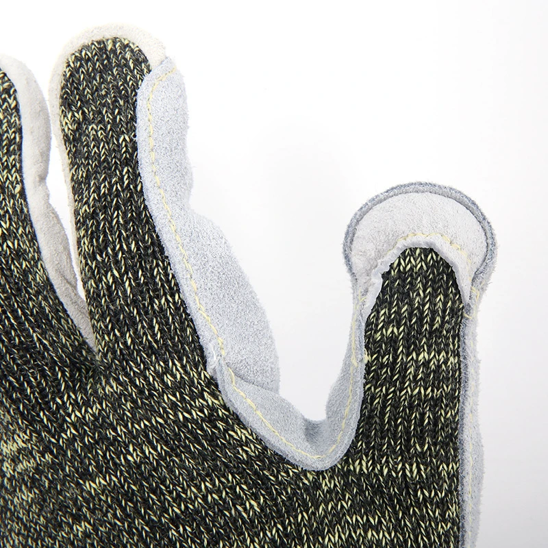 Aramid Sewing Leather Work and Safety Gloves in Camouflage