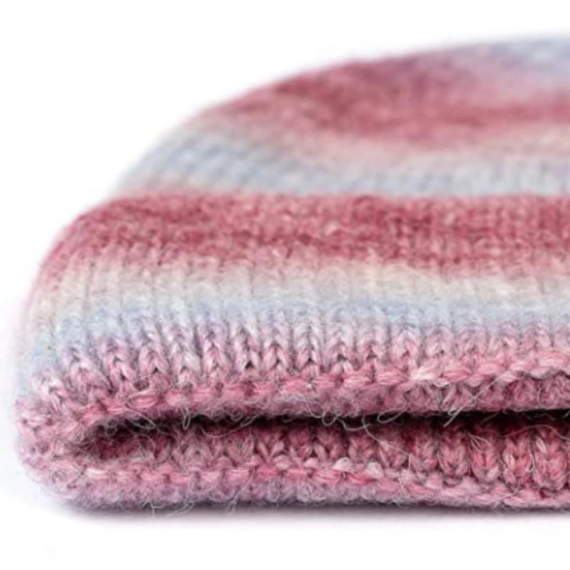 2023 Fashionable Wholesale Knitted Gradient Beanie Hats Colorful Wrap Head Hat