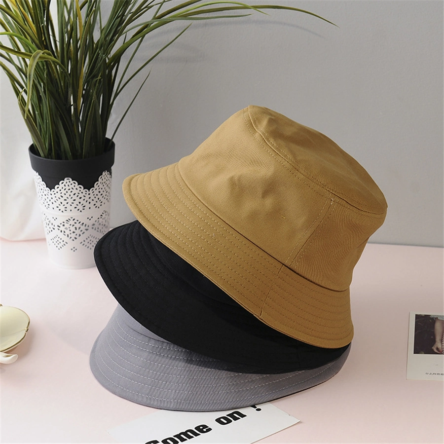 Wholesale High Quality 100% Cotton Fisherman Fishing Bob Hat Plain White Cotton Custom Logo Made Bucket Hat