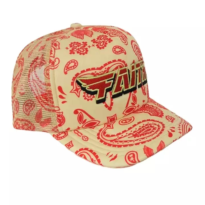 Wholesale High Quality Small MOQ Polyester Foam Trucker Caps a Frame Style Unisex Hat for Man and Woman Printing on Mesh