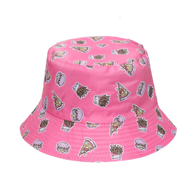 Custom Logo Bucket Hat Summer Fisherman Gorras, Women Reversible Sun Cap