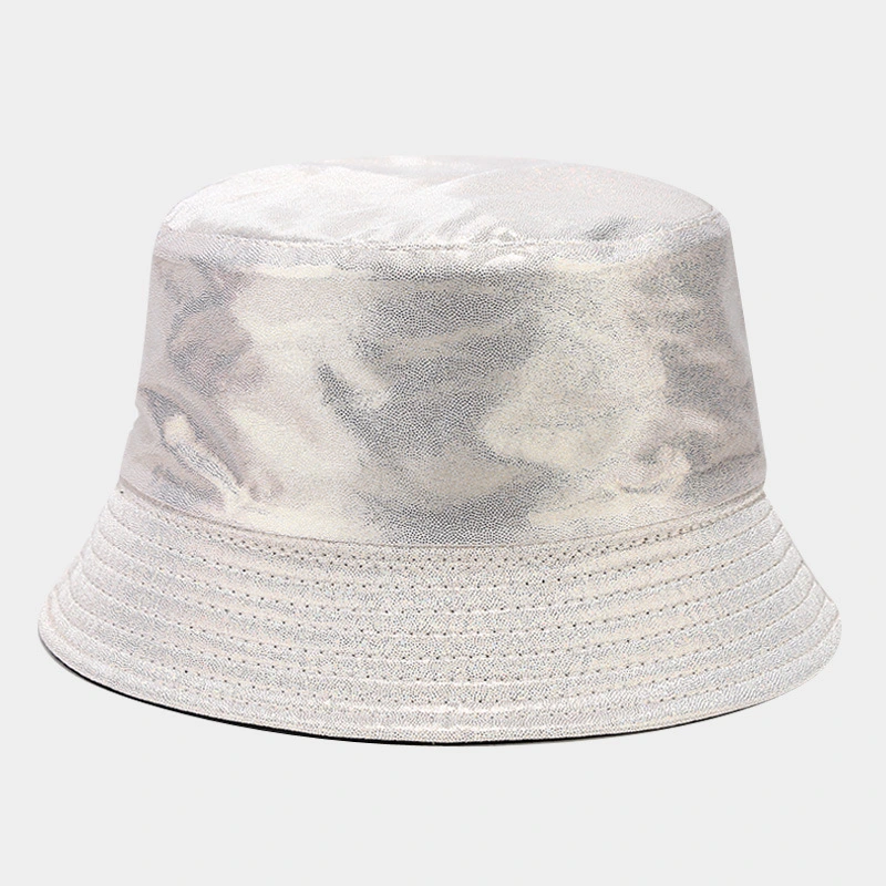 Promotional Branded Gifts Rainbow Color Riversible PU Leather Outdoor Sports Bucket Hats