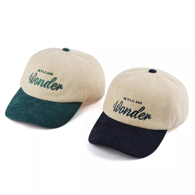 Custom Embroidery Logo 6 Panel Corduroy Hat