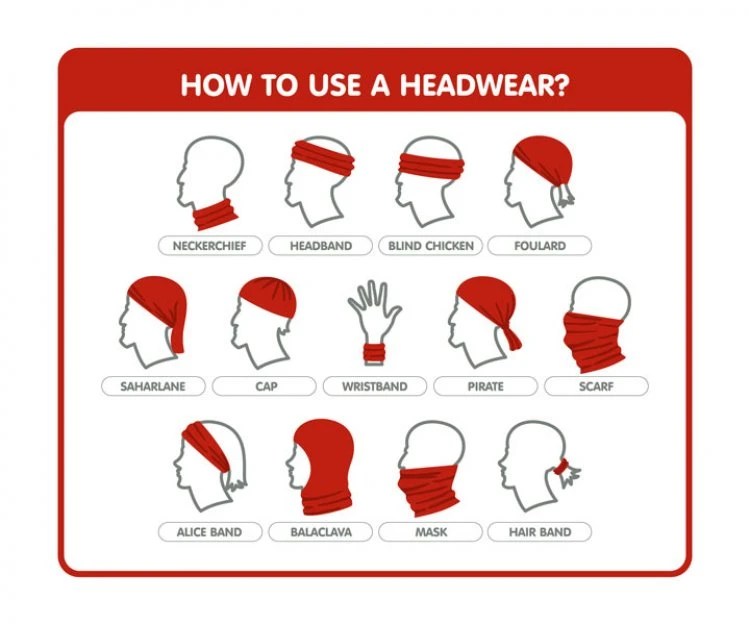 Custom Wholesale Promotion Headband Skull Magic Tube Neck Gaiter Multi Headwear Seamless Bandana
