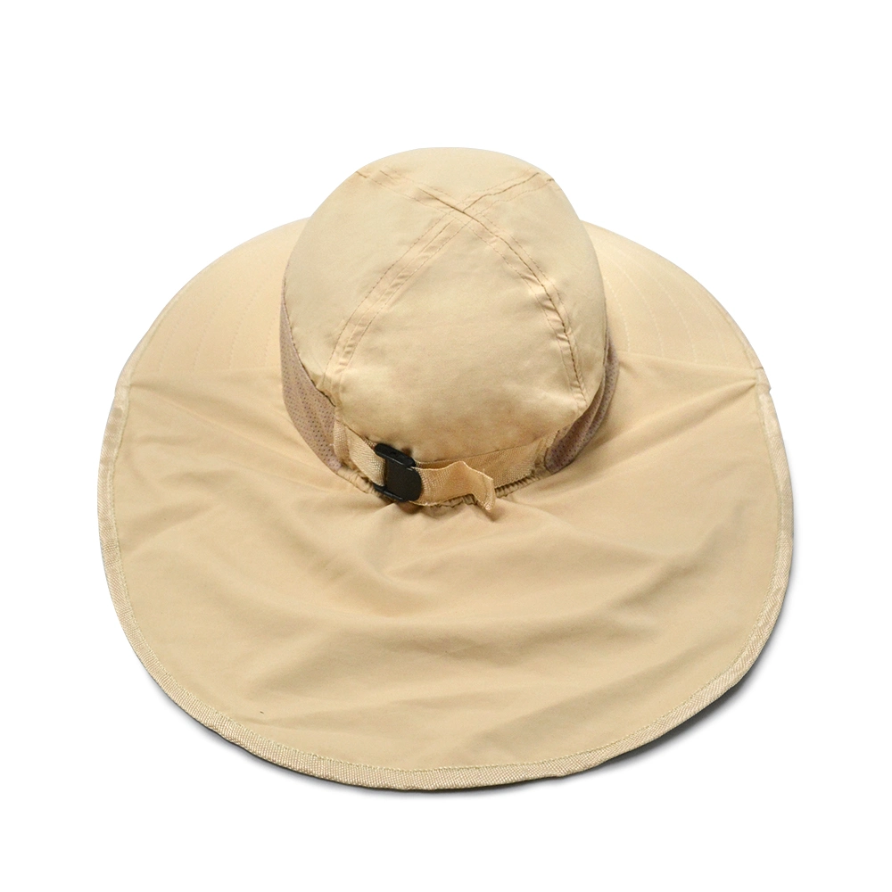 Hot Sales Summer Sun Hats for Men Protection Wide Brim Nylon Bucket Cap Waterproof Breathable Custom Hat