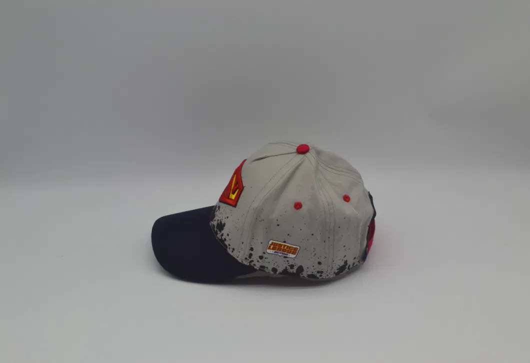 100% Cotton Custom Fashionable Pattern Embroidery Children Baseball Cap Grey Boys Kids Baseball Hat