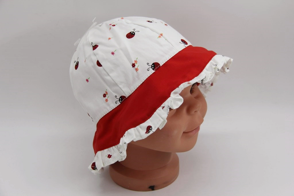 Child Ladybird Bucket Hat Cotton Summer Woven