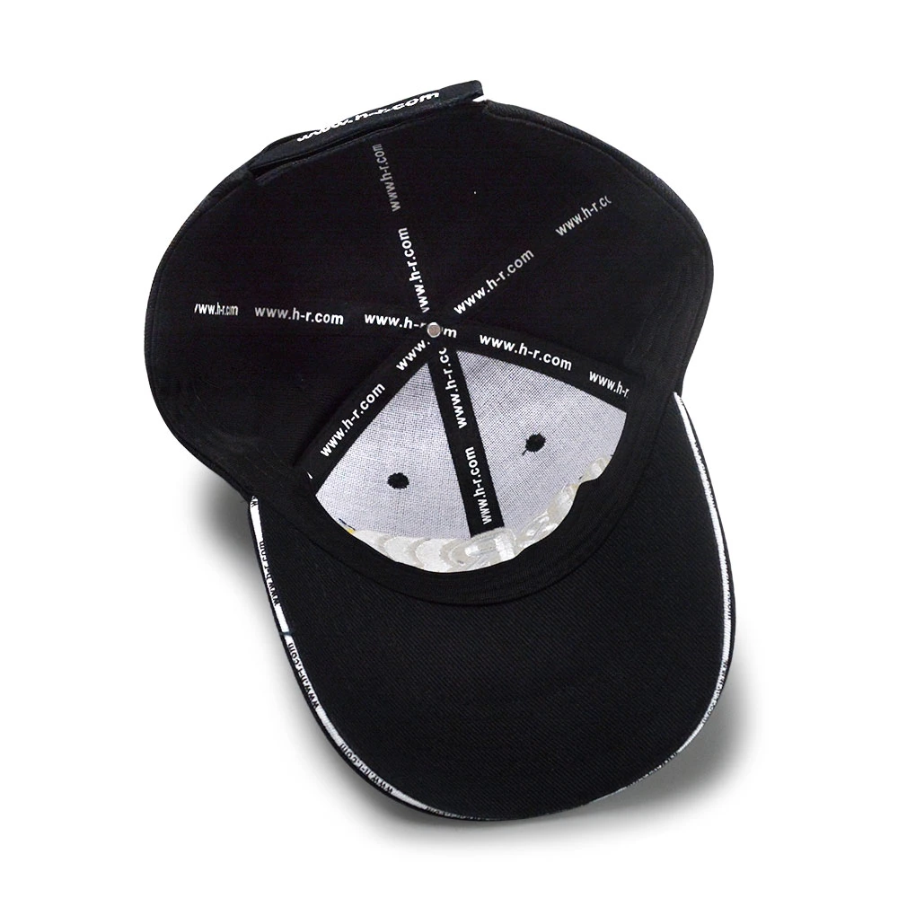 Custom Brush Cotton Baseball Caps 6panel Embroidered Sandwich Cap Hat Premium Hats