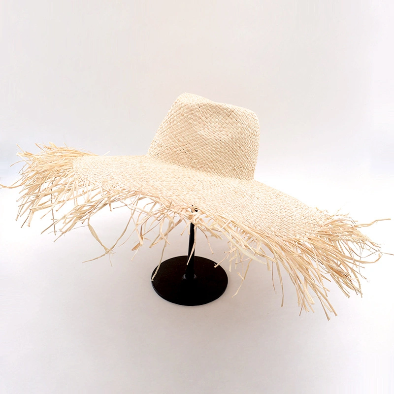 Beach Natural Raffia Sun Protection Summer Wide Brim Fashionable Straw Hats