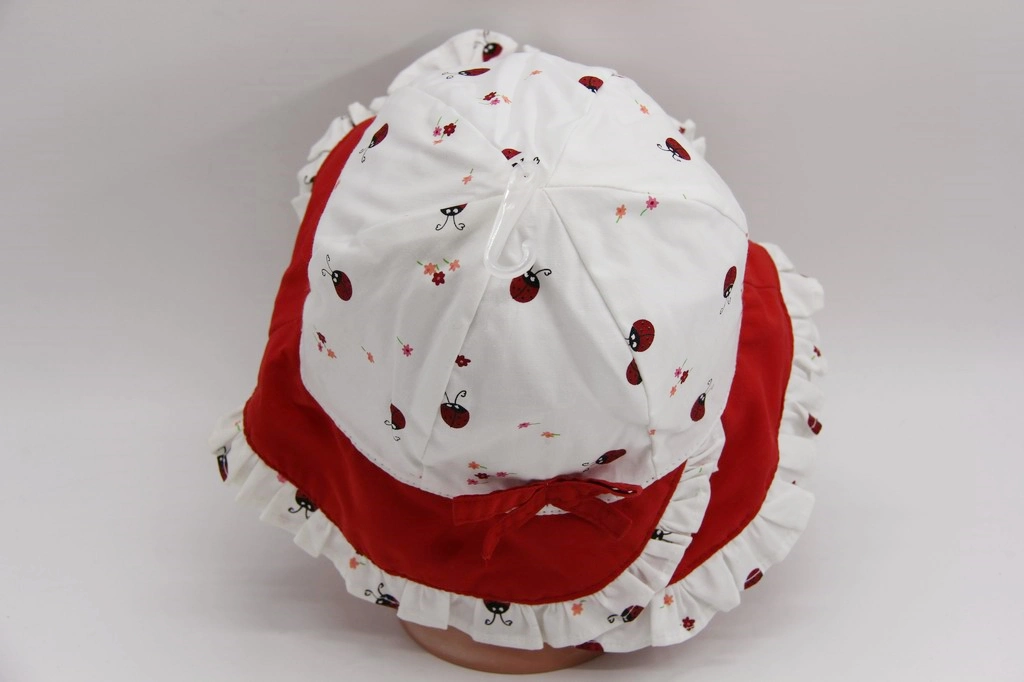 Child Ladybird Bucket Hat Cotton Summer Woven