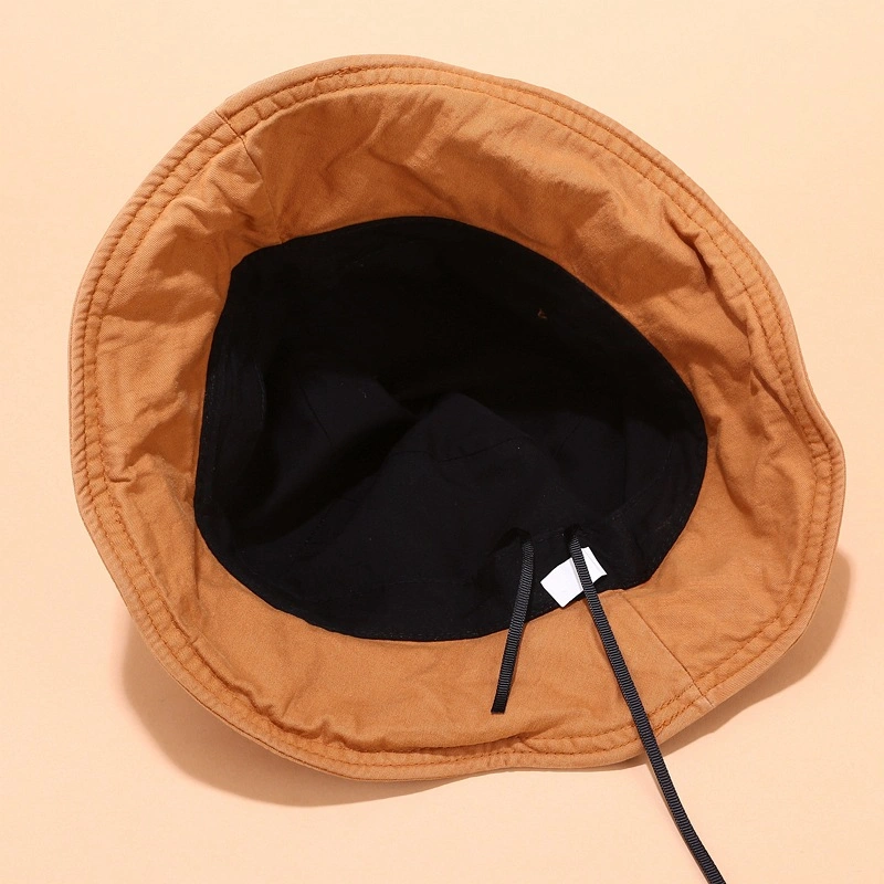 Fashion Customized Washed Cotton Adjustable Simple Embroidered Casual Bucket Hat