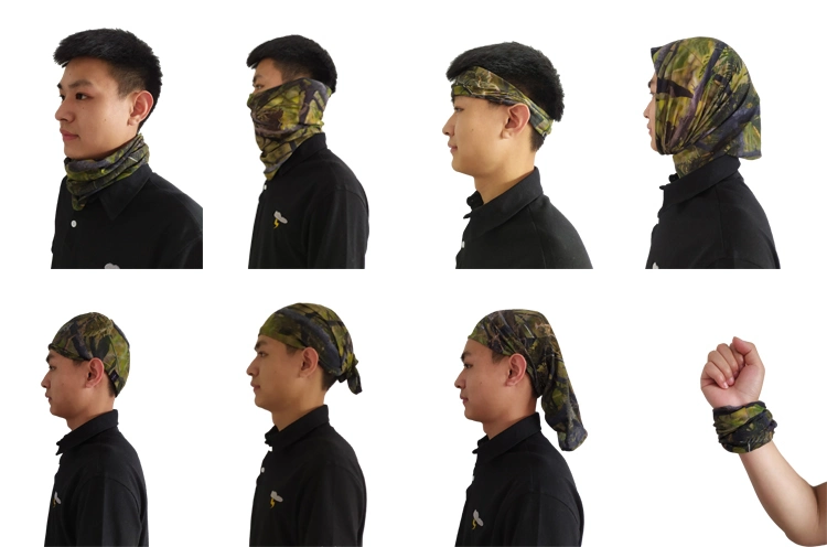 Outdoor Elastic Fishing Custom Print Camoflage Seamless Neck Tubular Bandana