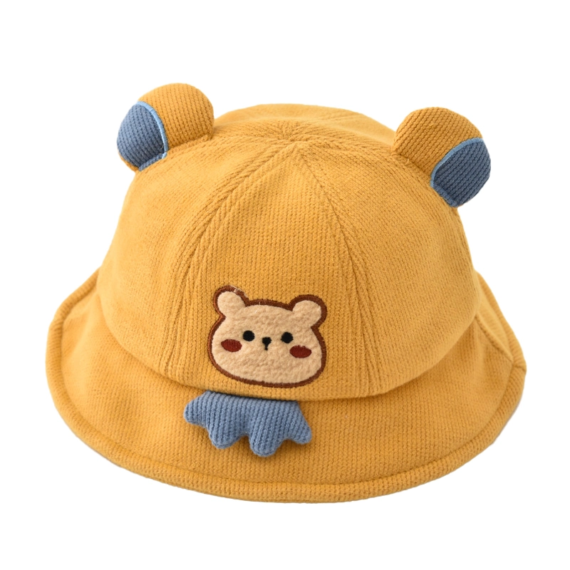 Wholesale Manufacturer Cute Custom Corduroy Autumn Winter Children Bucket Hat Fisherman Hat for Outdoor Activities