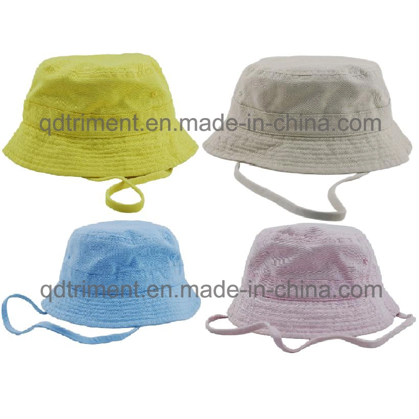 Washed Contrast Binding Twill Sport Fishing Bucket Hat (TRBH016)