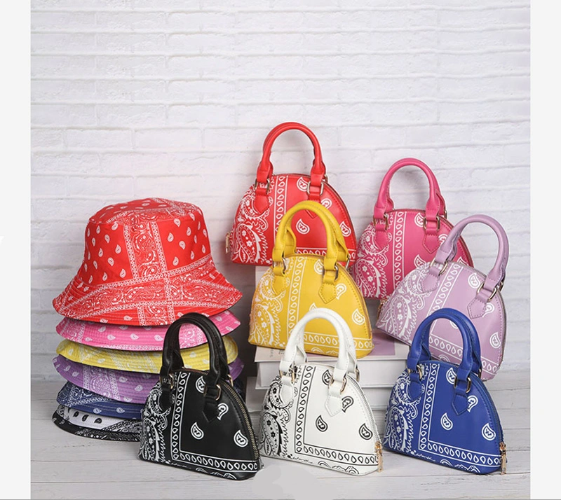 Luxury Bandana Hat Set Ladies Handbags for Women Purse and Handbags 2021